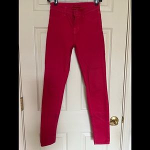 J Brand Maria Skinny Jeans, Pink, Size 24, Pre-Owned